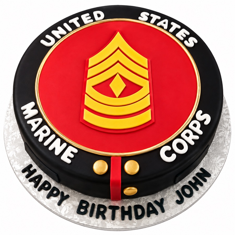 United States Marine Corps salute cake